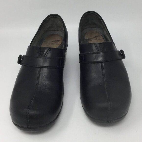 Dankso Clog Slip On Black Leather 38 - Picture 2 of 13